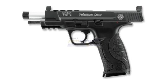 Umarex Smith & Wesson M&P9L Performance Center 4.5mm ilmapistooli (CO₂, Blowback) - Umarex M&P9L tyhjällä lippaalla luisti lukittuu taakse.