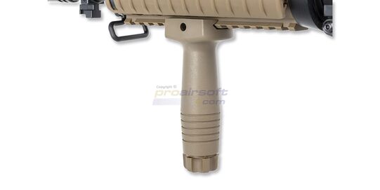 Specna Arms SA-F13 FLEX Gate X-ASR Gen2, hiekka - Pystykahva kiinnitettynä etukädensijaan