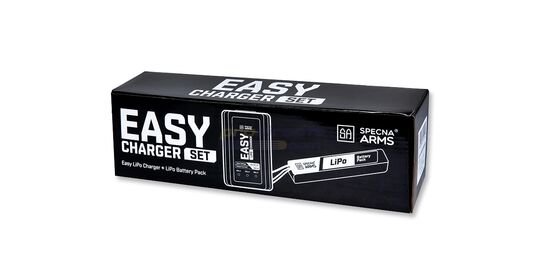 Specna Arms LiPo Battery + Charger Set (11.1V 1000mAh, Deans / T-Plug) - Specna Arms LiPo set retail package