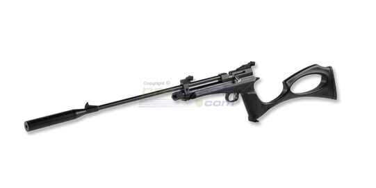 RazorGun Blaze 5.5 mm CO₂ Air Gun – Convertible Pistol & Rifle - RazorGun Blaze CO₂ air gun configured as a rifle with stock and long barrel