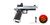 Vorsk Hi-Capa 4.3 GBB With Red Dot Sight, Full Metal, Silver/Black