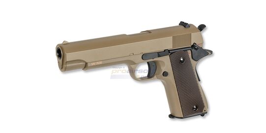 Cyma Colt M1911 AEP MOSFET Edition – electric airsoft pistol with LiPo, tan