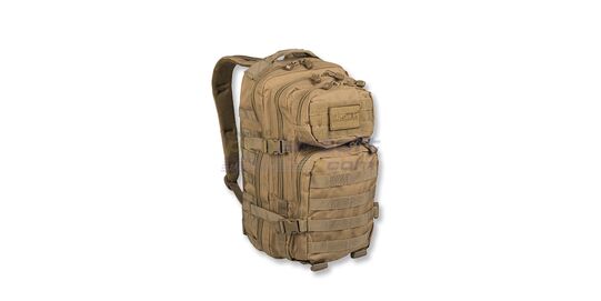 Mil-Tec rynnäkköreppu 20L, hiekka - Mil-Tec 20 litran rynnäkköreppu useilla taskuilla ja MOLLE-lenkeillä
