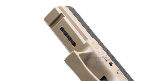 ASG CZ P-10C CO2 GBB, Metal Slide, FDE/Black - Under frame safety