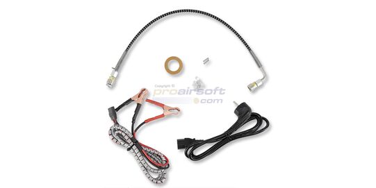 Umarex PAC1100 Compressor 230V / 12V - Compressor hose and power cables