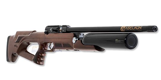 Aselkon MX9 PCP ilmakivääri 6.35mm, puutukki