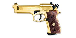 Umarex Beretta M92 FS ilmapistooli 4.5mm CO2, rihlattu piippu, kulta
