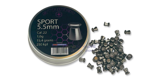 Striker Sport 5.5mm 1,0g (250 pcs) – Precision Wadcutter Pellets for Target Shooting