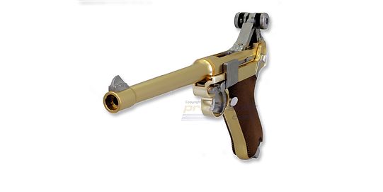 WE Parabellum 6" GBB, Metal Gold