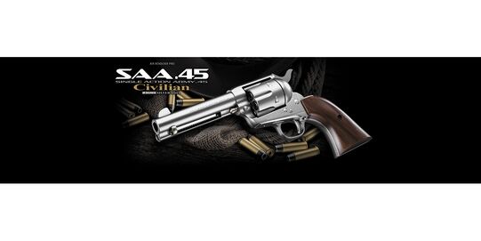 Marui SAA .45 Civilian 4.75" Spring Revolver – Classic Western Airsoft, Silver