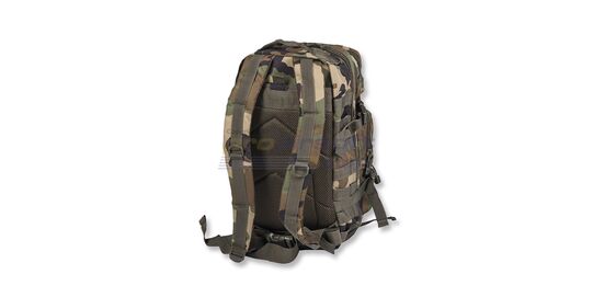 Mil-Tec rynnäkköreppu 20L, woodland - Mil-Tec rynnäkkörepun pehmustettu ja hengittävä selkäosa