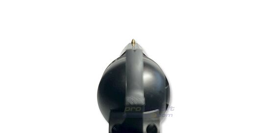 Marui Colt M1851 Navy Spring Revolver, Black - Close-up of the hammer and rear sght.