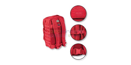 Mil-Tec Assault Backpack 40 L – MOLLE Compatible Tactical Backpack, Red - Mil-Tec assault backpack padded and breathable back panel