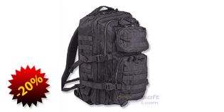 Mil-Tec rynnäkköreppu 40L, musta
