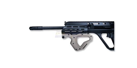 ASG/Hera Arms CQR Gen2 etukahva, hiekka - ASG / Hera Arms CQR Gen2 etukahva asennettuna airsoft-kivääriin
