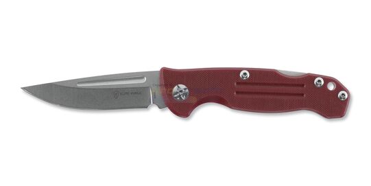 Umarex Elite Force EF170 – Red G10 Folding Knife with 440A Steel Blade and Back-Lock Mechanism - Elite Force EF170 red G10 folding knife with 440A stonewashed blade