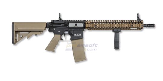 Specna Arms Daniel Defence Mk18 P26 Prime HAL ETU Chaos Bronze, hiekka