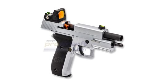 Raven R226 GBB With Red Dot Sight, Full Metal, Brushed Chrome