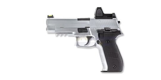 Raven R226 GBB With Red Dot Sight, Full Metal, Brushed Chrome