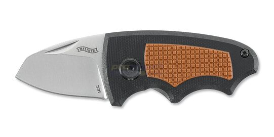 Walther MK40 taskuveitsi - Walther MK40 pieni mustaruskea taskuveitsi 440C-teräksellä ja G10-kahvalla