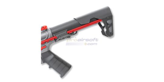 King Arms PDW 9mm SBR Long sähköase, harmaa/punainen