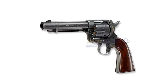 Umarex Colt Peacemaker .45 5.5" 4,5mm CO2 revolveri, rihlattu, antiikki viimeistely