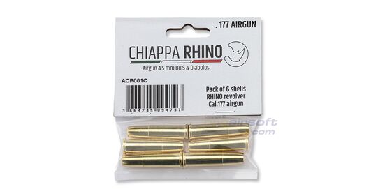 Bo Manufacture Chiappa Rhino hylsy 4,5mm, messinki, 6kpl