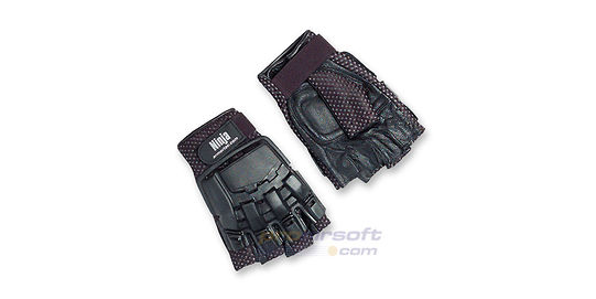 Strike Systems Armour Fingerless Leather Gloves Medium